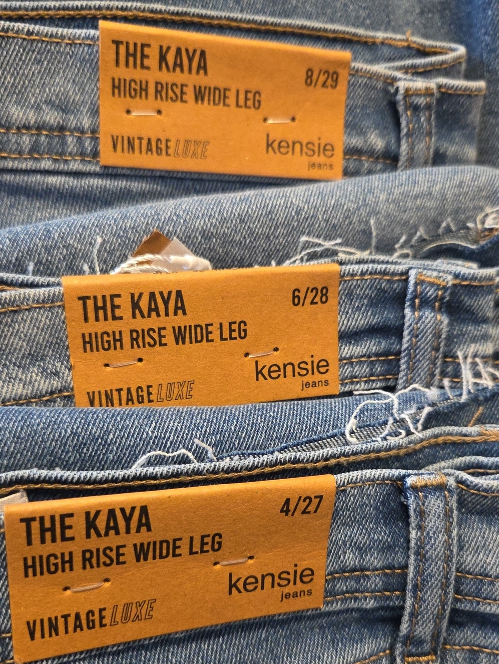 NWT "Kensie" Vintage Luxe The Kaya Wide Leg Jeans Sizes 4/27, 6/28 or 8/29 - Picture 9 of 9